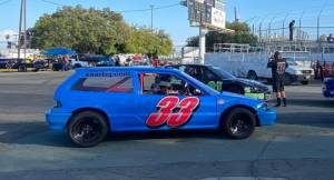 92 Honda Civic Hatchback Junior B-4 from Stockton 99 speedway Lettering from William K, CA